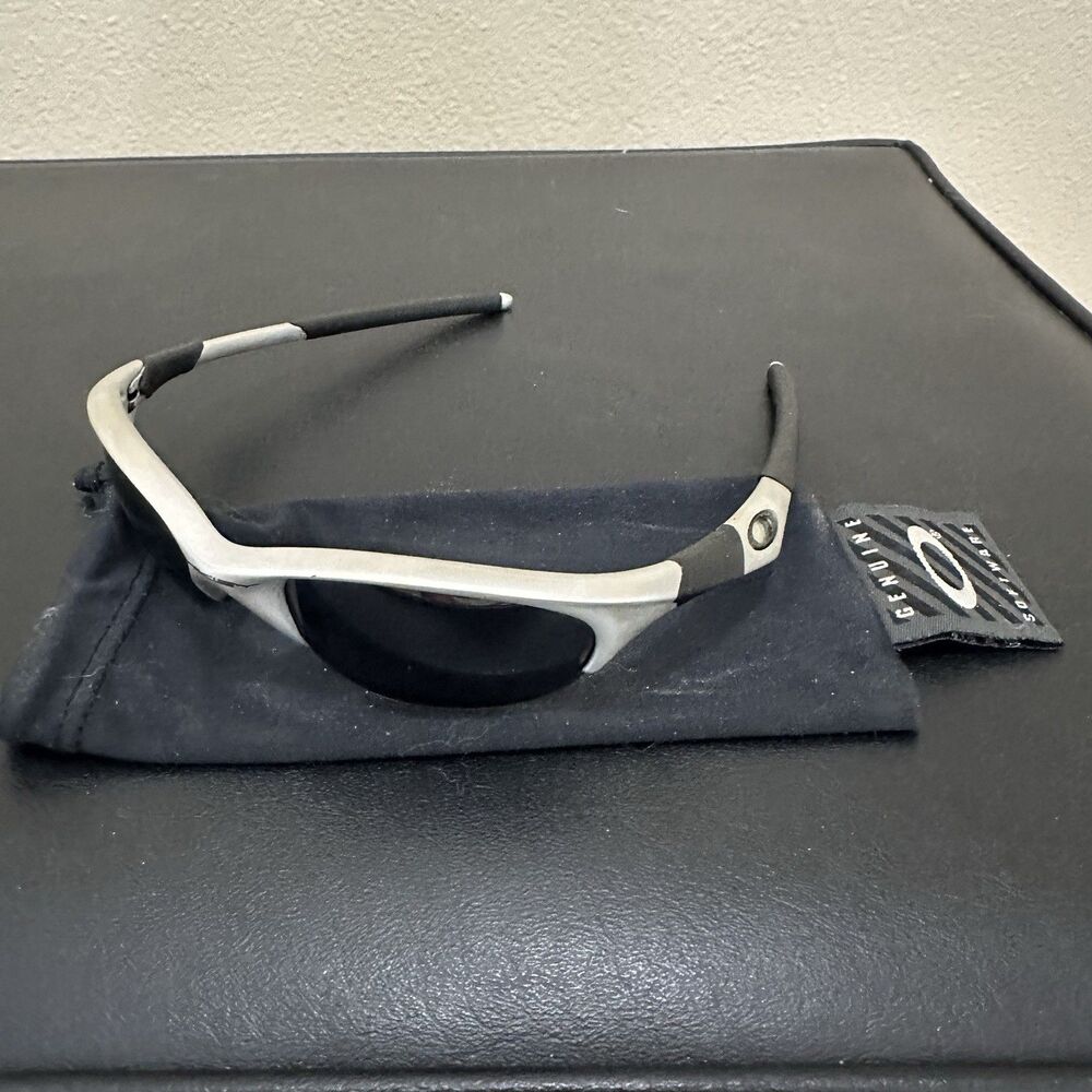 Vintage Oakley Half Jacket 1.0 Sunglasses Plasma Gunmetal Frame Black Lens